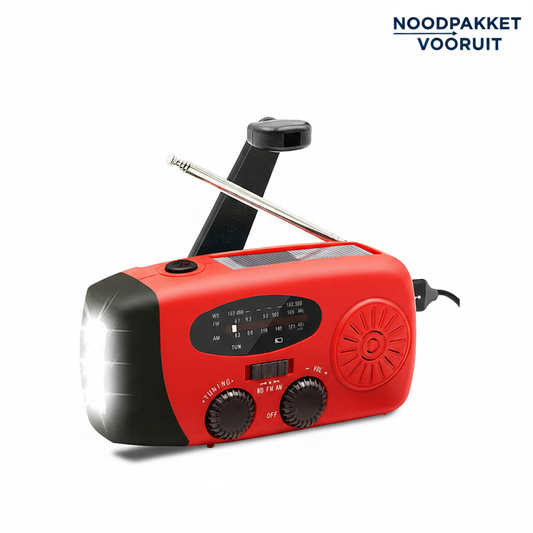 Noodradio met Dynamo en Zonne-energie